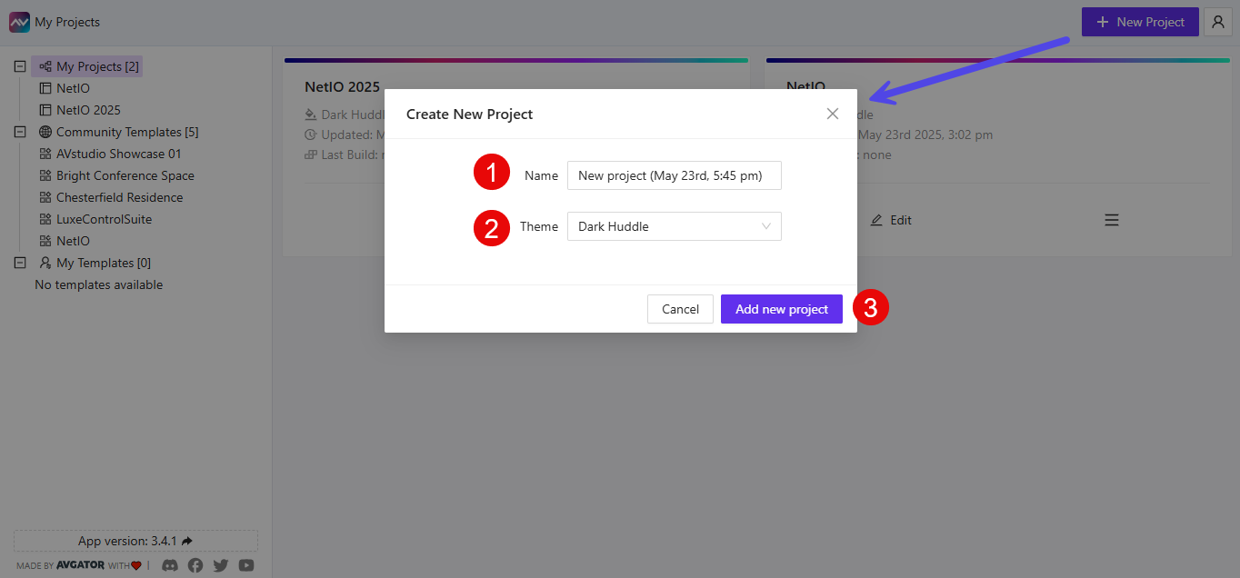 Create New Project