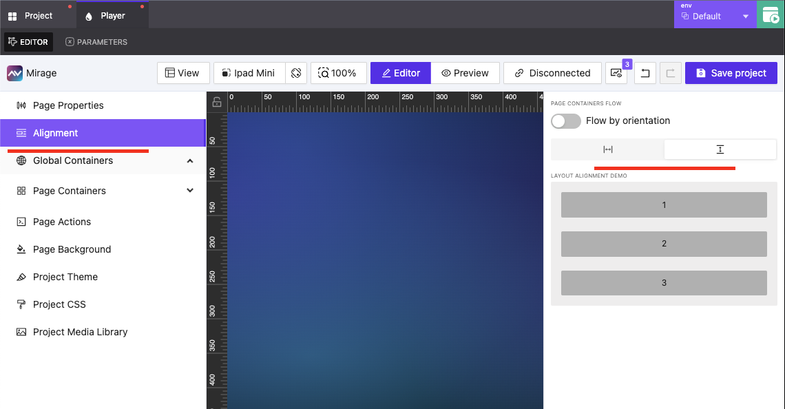 Page alignment