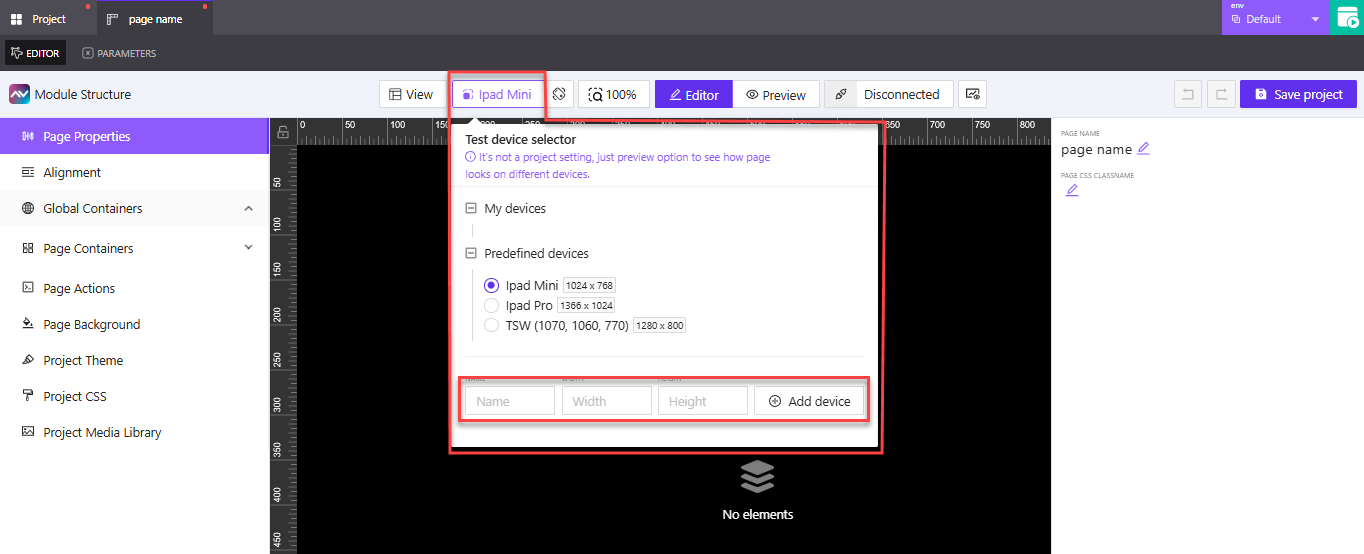 Device selector