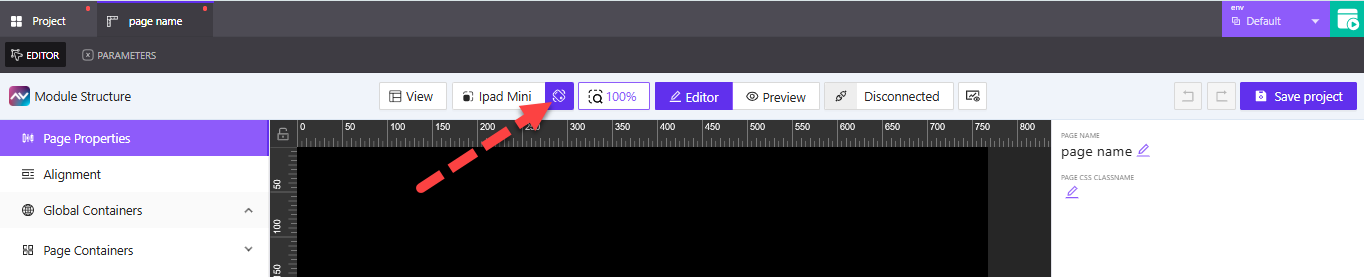 Orientation toggle